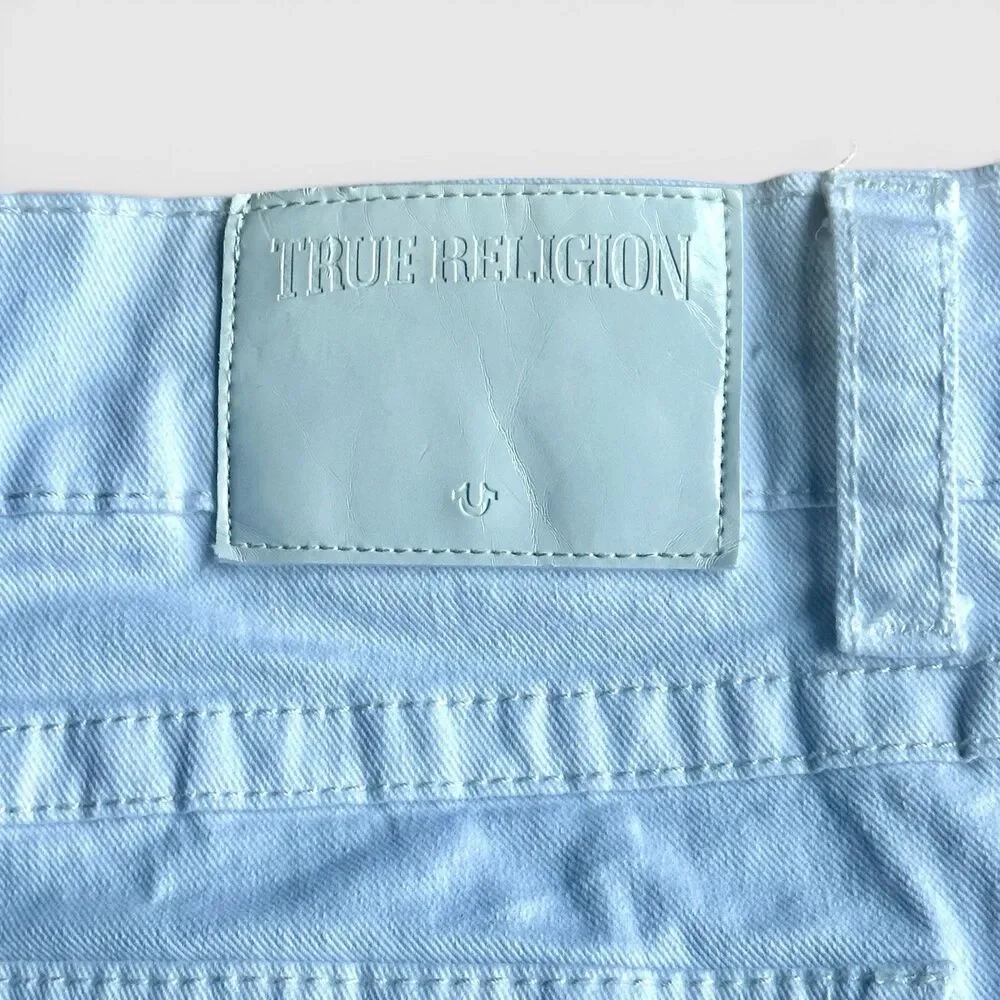 True Religion GENO Relaxed Slim Jeans Men’s 40x33 White Distressed